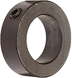 Climax Metal C-100-BO Shaft Collar, One Piece, Set Screw Style, Black Oxide Plating, Steel, 1" Bore, 1-1/2" OD, 5/8" Width, With 5/16-24 x 1/4 Set Screw