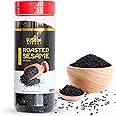 Fusion Select Roasted Black Sesame Seeds - Natural Toasted Sesame Seeds - Crispy, Crunchy, Nutty Taste for Asian, Mediterranean & Middle Eastern Cuisine - Salad, Soup, Noodle & Sushi Topping