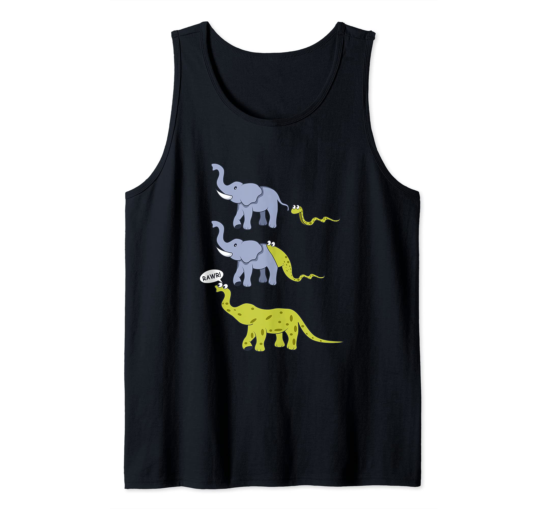 Elefant + Snake Dinosaur Fan Tank Top