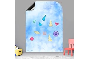 LEARN & GROW TOYS Learn & Grow Magnetic Wall Decal – Magnetic Wall Arch for Kids Playroom Decor - Peel, Stick & Doodle Sticker Board Sheet - Multifunctional Magnet Tiles Learning Panels for Creative Play, Blue