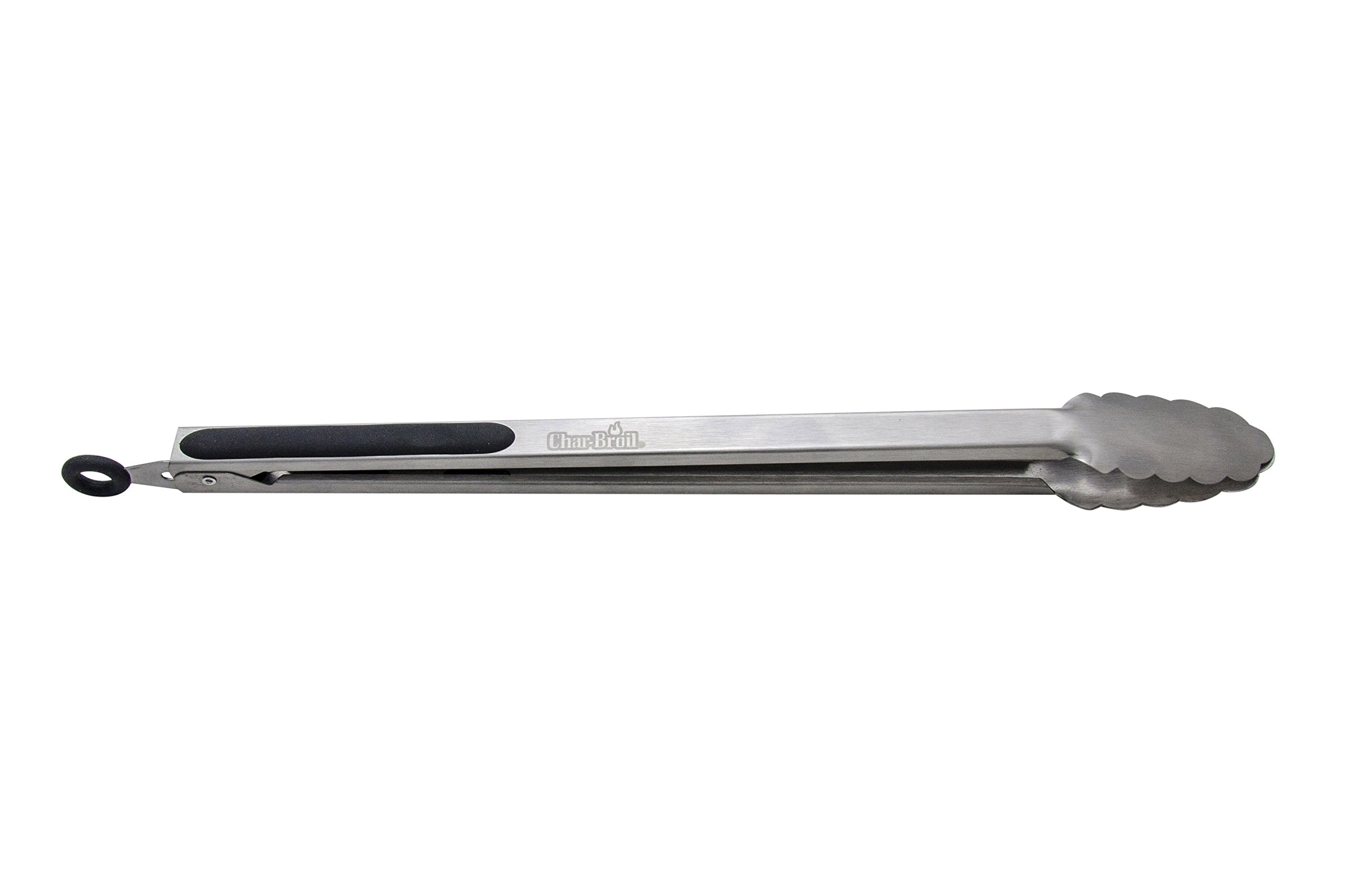 Char-Broil 140 586 - Soft Grip Locking-Tongs, Stainless Steel.