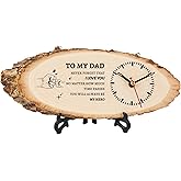 Calibron Gifts for Dad from Daughter Son, Dad Birthday Gifts Ideas Wooden Clock, Dad Retirement Birthday Gift DIY Clock Large
