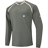 VANDISI FR Shirts for Men NFPA2112 Flame Resistant Shirts 5.5oz Light Weight Long Sleeve Fire Retardant Shirts