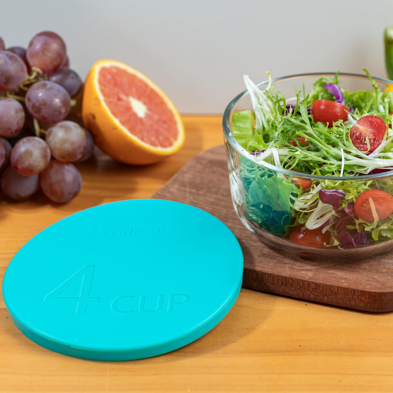 Photo 1 of 1 Pcs 4 Cup Green Silicone Bowl Lid fit Pyrex and Anchor Hocking Glass Bowls 7201-PC 4Cup, 6.02in diameter Lid(Green)