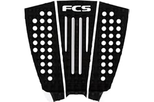 FCS Julian Wilson Athlete Series Surfboard Traction Pad – 3-Piece Grip Deck Pad for Surfing with Kick Tail & Arch Support