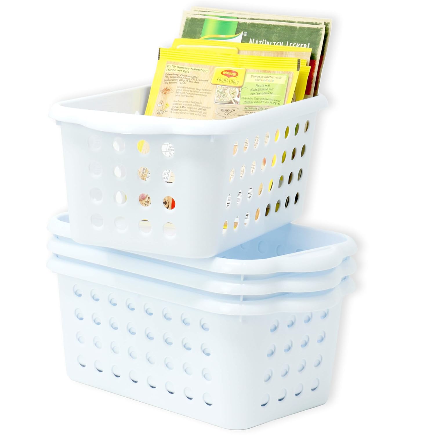 Hausfelder ORDNUNGSLIEBE Kleiner Aufbewahrungskorb für Küche Bad - 4er
