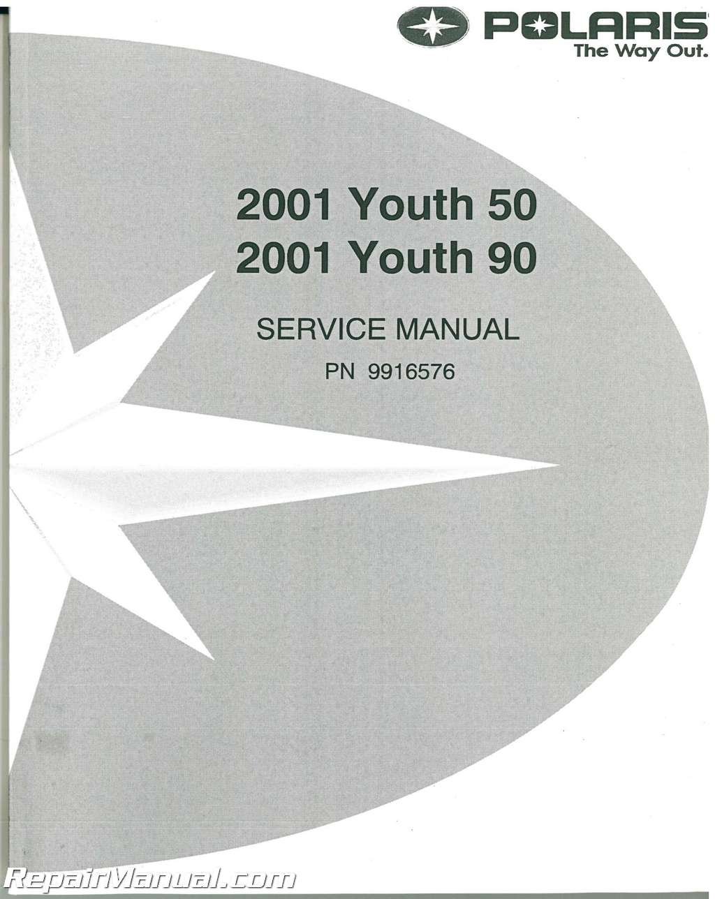 9916576 2001 Polaris Scrambler 50 90 Sportsman 90 ATV Service Manual  Paperback – 2004