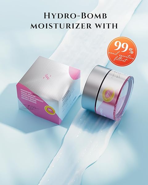 NACULOR SNAIL MUCIN 99% FACE MOISTURIZER, INSTANT HYDRO-BOMB MOISTURIZER, ONE-STEP HYDRATING & REPAIRING DAILY MOISTURIZING CREAM FOR DRY & SENSITIVE SKIN