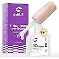 Gelike EC Damaged Nail Repair & Growth: Milky White Ridge Filler, Nail Strengthener, Hardener, Extra Strong Treatment for Weak - Organic, Vegan, Cruelty Free for Daily Home Salon