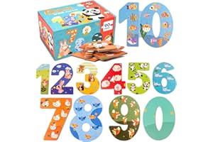 NAODONGLI Wooden Floor Puzzles for Kids Ages 3-5,Montessori Preschool Educational Learning Alphabet Puzzle & Animal Puzzle for Preschool Toddler Boys Girls Ages 3+