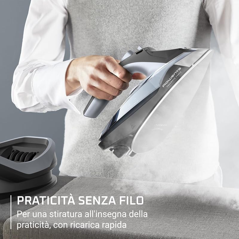 Freemove Force, Ferro da Stiro a Vapore Senza Filo, Efficiente, Riscaldamento Rapido, Leggero, Ricarica Rapida, Erogazione del Vapore di 35 g/min, Spegnimento Automatico, DE6720D1