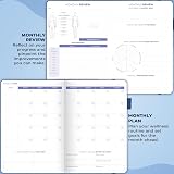 Clever Fox Fitness & Food Journal – Nutrition & Workout Planner (Mystic Blue) view 4