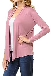 MINEFREE Women's Long Sleeve Open Front Drape