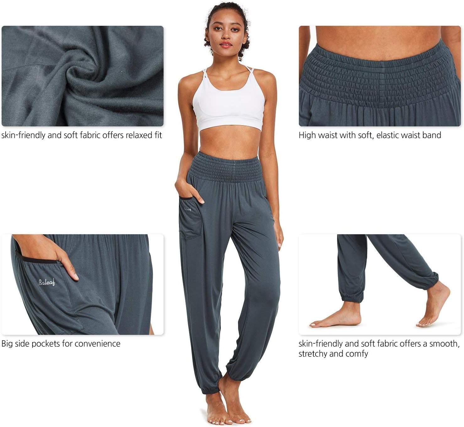 BALEAF Womens Active Yoga Harem Pants 