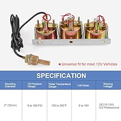 JDMSPEED 2 inch Triple Gauge Set - Oil