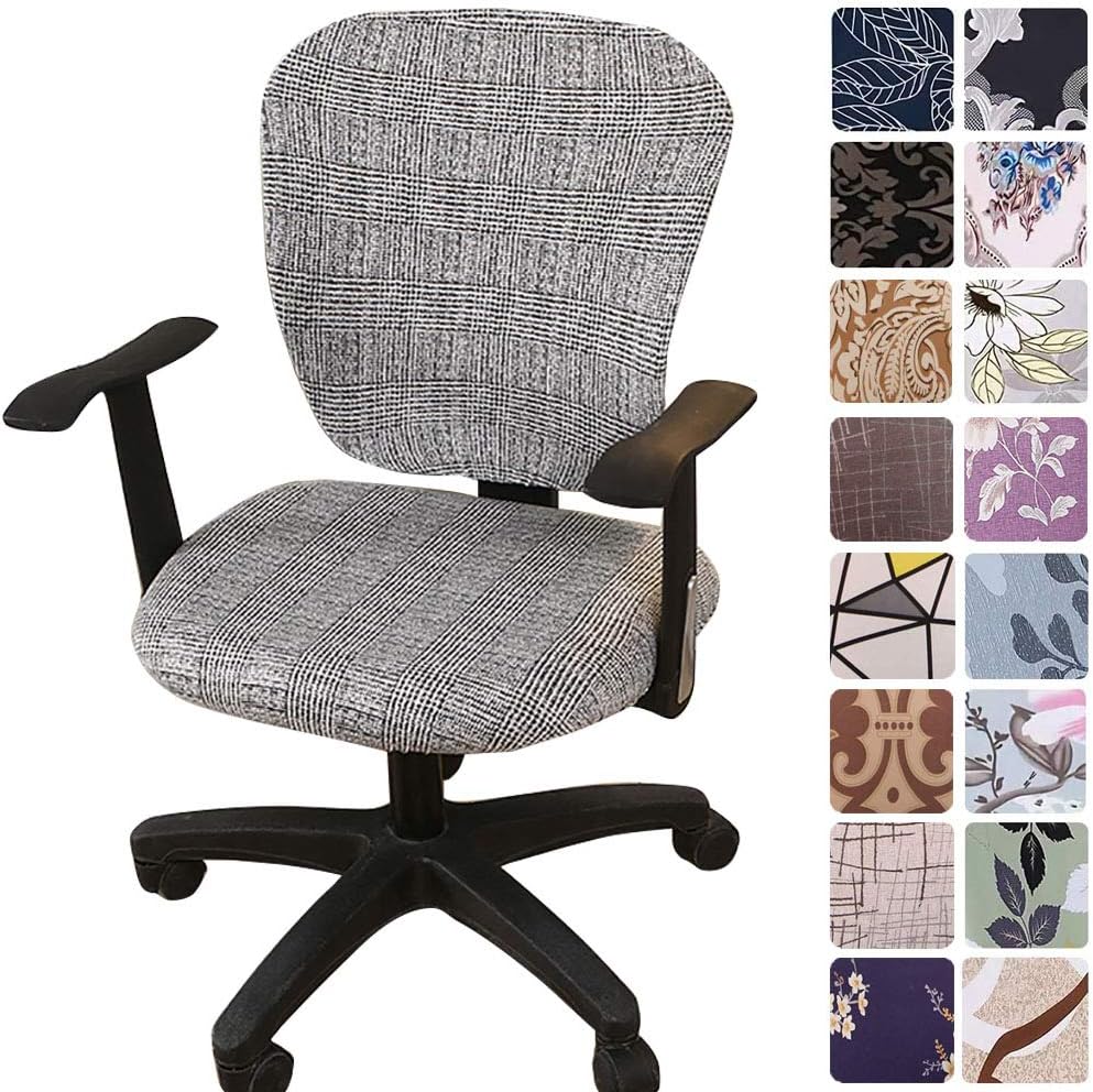 Melaluxe Computer Office Chair Covers - Protective & Stretchable Universal Chair Cover Stretch Rotating Chair Slipcover
