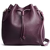 Portland Leather Goods Bucket Bag – Leather Crossbody Purse w/Drawstring Opening – Handmade from the Finest Full-Grain Hides