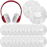 400 Pieces Headphone Covers Disposable Ear Earpads Sanitary Non-Woven Headset Cover Sweatproof Stretch Earphone Earcup Protector (White 11cm)