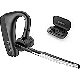 Conambo K18 Wireless Headset Bluetooth V5.1, Bluetooth Earpiece 16 Hrs Talking Time Hands-Free Single Ear Bluetooth Headset with Dual Mic Noise Canceling for Work Trucker iPhone Android Cell Phone