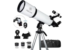 Telescope 80mm Aperture 600mm - for Beginners & Adults Astronomical Refracting Telescopes AZ Mount Tripod Fully Multi-Coated 