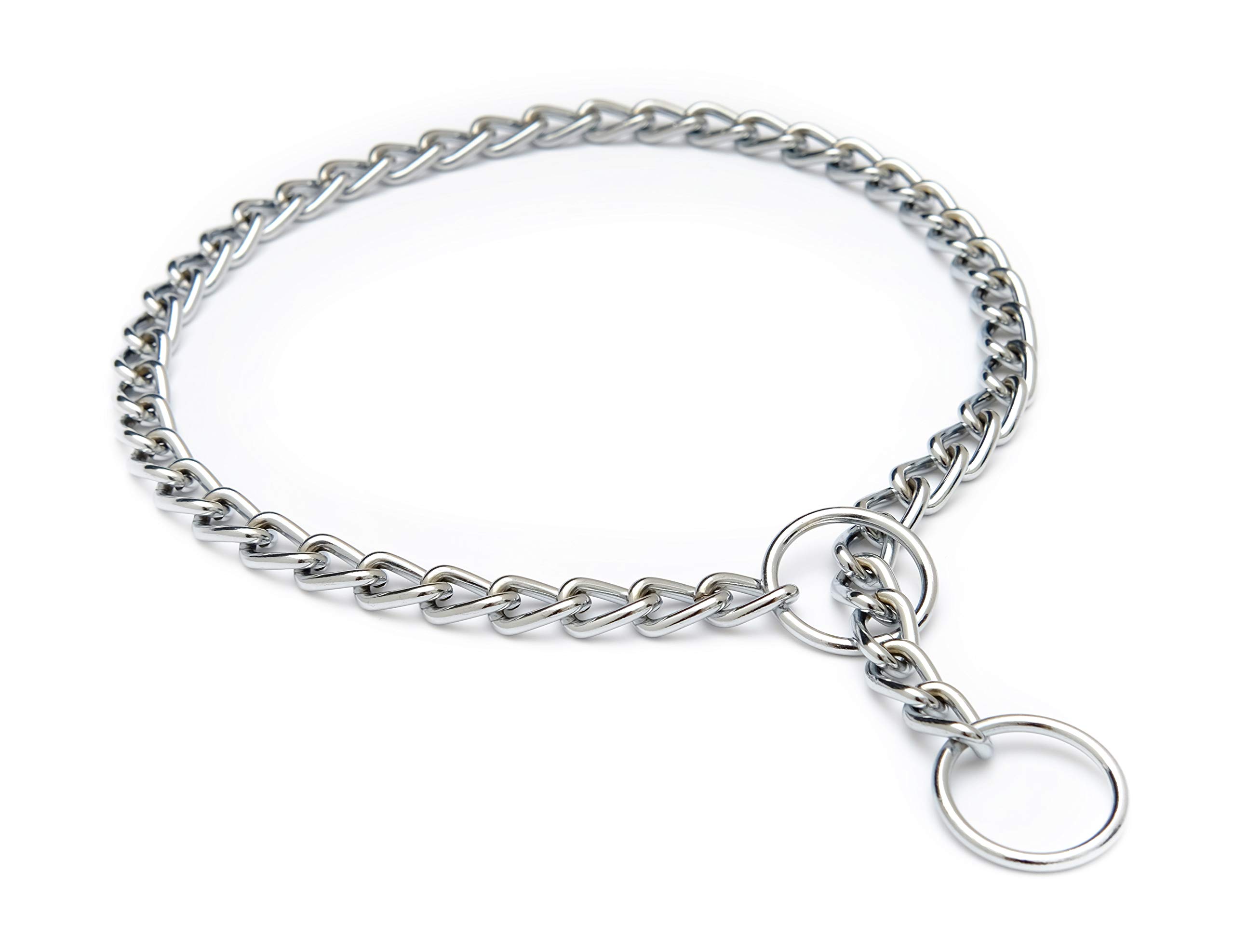ParaDogs Strong Dog Chain Collars - Chain Collar for Large Dogs, Training Collar Chain, Choke Collar for Dogs - Durable Thick Dog Collar 3mm x 60cm