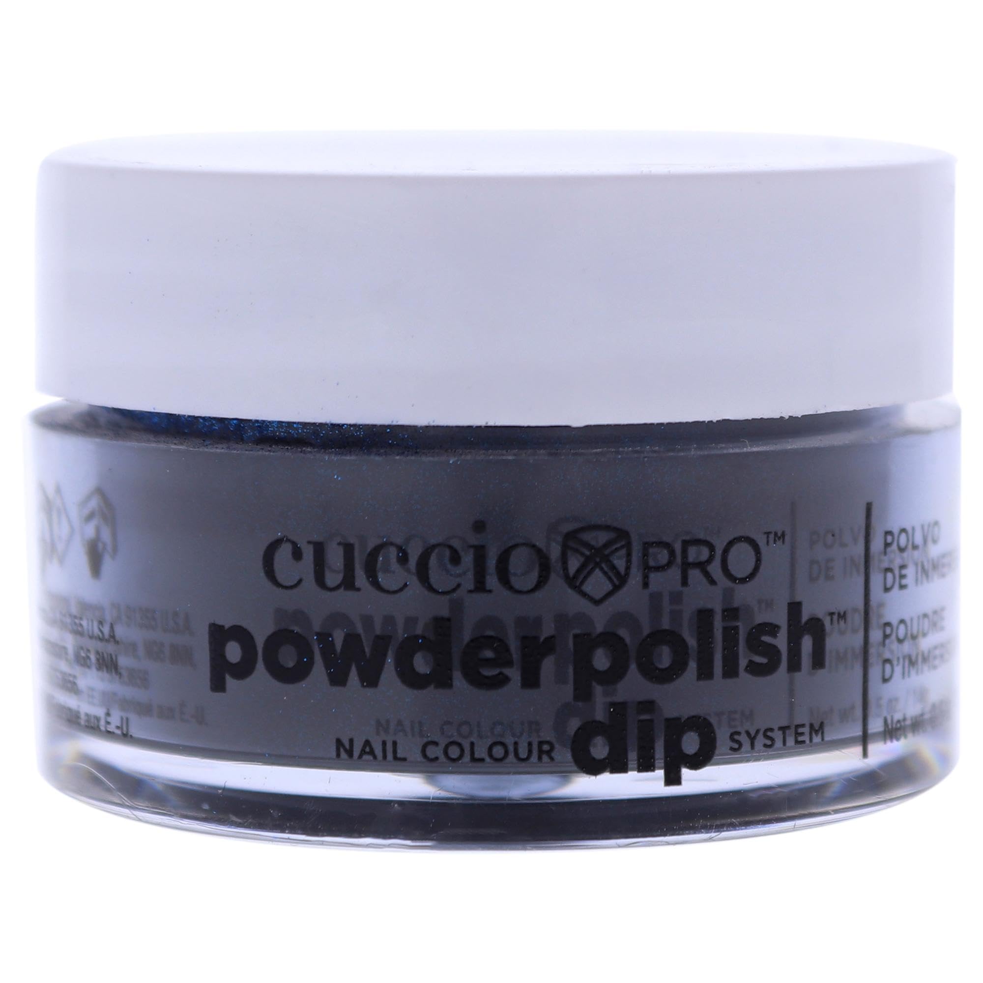 Cuccio - Pro Powder Polish Nail Colour Dip System - Dark Blue with Black Undertones - for Women - Nail Powder - 0.5 oz