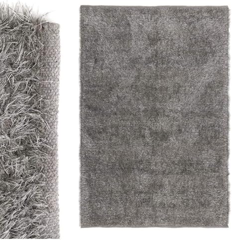 Hogar y más - Alfombra Grande de Color Gris de algodón: Amazon.es: Hogar