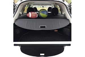 E-COWLBOY Trunk Cargo Cover for Nissan Rogue S SV SL Platinum 2014-2020 Retractable Rear Trunk Cargo Luggage Security Shade Cover Shield Interior Accessories Waterproof Custom Fit All Weather (Black)