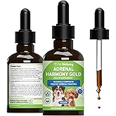 Pet Wellbeing Adrenal Harmony Gold for Dogs - Supports Adrenal Function & Normal Cortisol Levels with Ashwagandha & Bacopa - NASC Certified & Vet-Formulated - 2 oz Liquid Formula