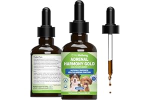 Pet Wellbeing - Adrenal Harmony Gold for Dogs - Natural Support for Adrenal Dysfunction and Cushing's - 2 oz (59 ml)