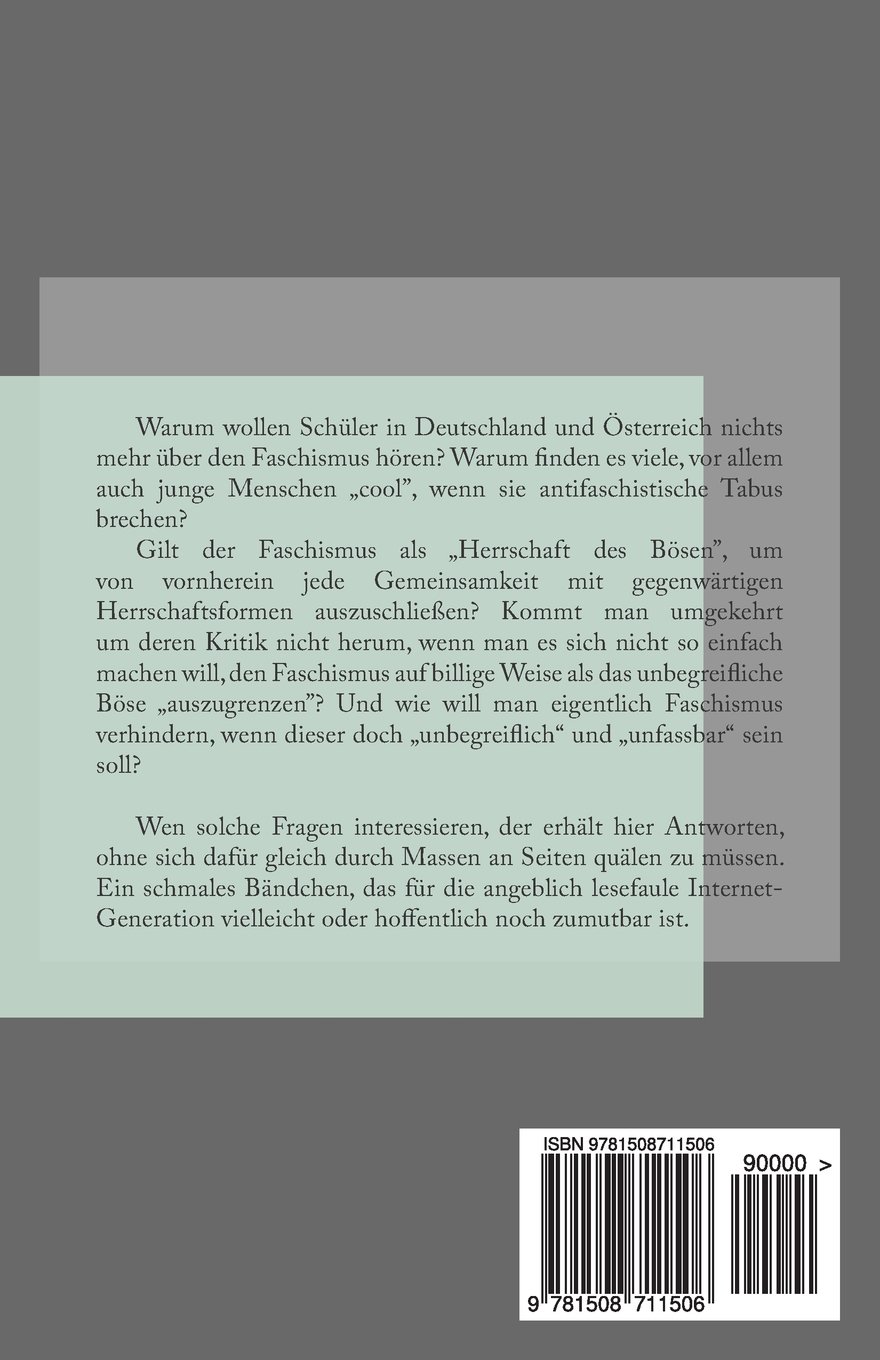 Von Nutzen Und Nachteil Des Faschismus Fur Die Demokratie Amazon De Loidolt Georg Bucher