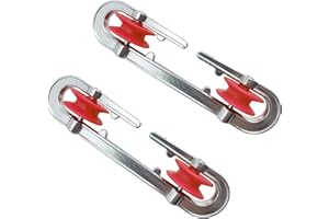 ZLY Aluminum Clothesline Spreader,Pulley Clothesline Accessories for Heavy Loads and Long Clothesline(2 Pack) Silver