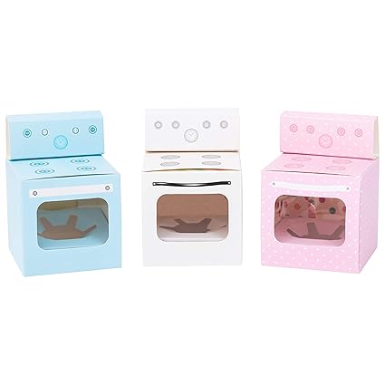 Amazon Com Bun In The Oven Cupcake Boxes For Baby Shower Favor Boy