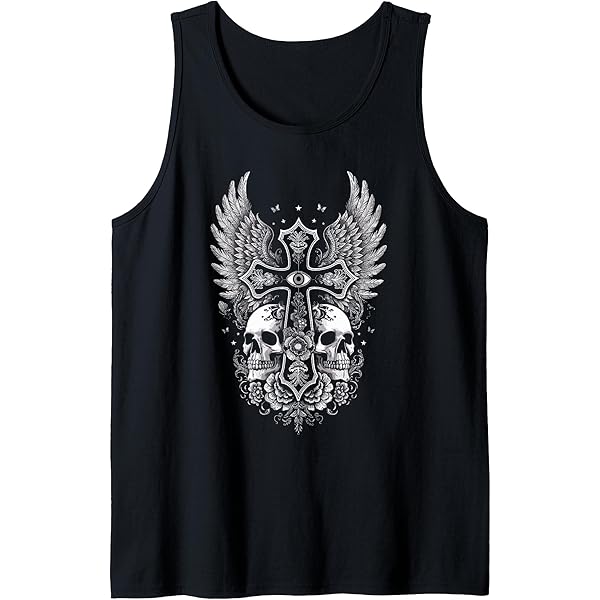 Amazon.com: Emo Y2K Grunge Aesthetic Goth Skull Cross Gothic