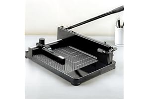 Noliven 12" Heavy Duty Guillotine Paper Cutter, Trimmers Heavy Duty Paper Cutting Machine for A4 Size, 400 Sheets Stack Paper