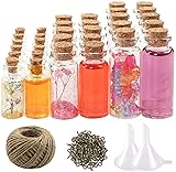 CUCUMI 44pcs Mini Glass Bottles with Cork