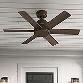 Hunter Kennicott Indoor/Outdoor Ceiling Fan, Wall Control, 44-inch, Casual-style (Matte Bronze, 44 Inch)