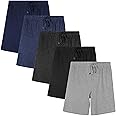 Andrew Scott Men's Lounge Shorts | Drawstring & Pockets Cotton PJ-Sleep Short Bottoms | Multi Packs