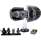 Brickcessories Display Stand Compatible with LEGO 75347 Star Wars TIE Bomber &ndash; Angled Stand with 4-Minifig Base &ndash; Set Not Included