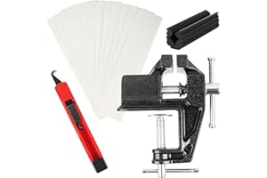 Onnelisus Portable Golf Grip Kit,Golf Regripping Kit with Anti-Slip Vise Clamp, Retractable Hook Knife,13pcs Double-Sided Grip Tapes, Golf Club Regripping Kit for Home&Travel (Solvent Not Included)