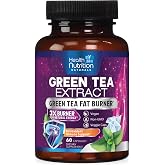 Green Tea Extract Capsules - Standardized 45% EGCG &amp; 98% Polyphenols - 3X Strength Green Tea Herbal Supplement - Natural Daily Energy for Women, Men &amp; Active Adults - Bottled in USA - 60 Capsules