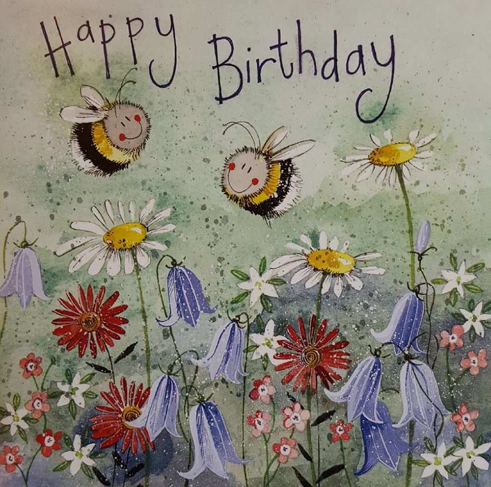 Alex Clark Bee Meadow Birthday Card