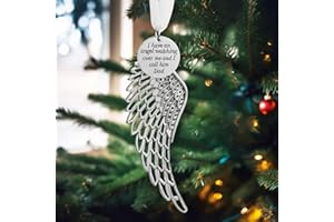 Christmas Memorial Ornaments Angel Wings for Loss of Loved One I Have an Angel Watching Over Me I Call Him Dad Sympathy Berea