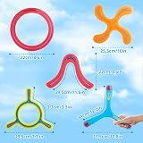 deAO 5 Piece Colourful Boomerangs for Kids Easy Throw Indoor Outdoor Fun view 8