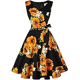 Dressever Women's 50s 60s Vintage Sleeveless Cocktail Party Dress with Pockets