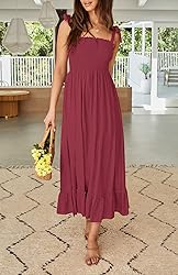 ZESICA Women's 2024 Summer Boho Spaghetti Strap