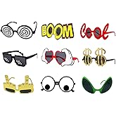 ZAKVOOR 10 Pairs Funny Party Glasses Novelty Summer Sunglasses for Events and Photos Photo Booth Props