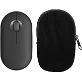 kwmobile Mouse Case for Logitech Pebble Mouse 2 M350s / M350 Carry Case - Protective Carry Pouch for Bluetooth Mouse - Soft Neoprene Protection - Black