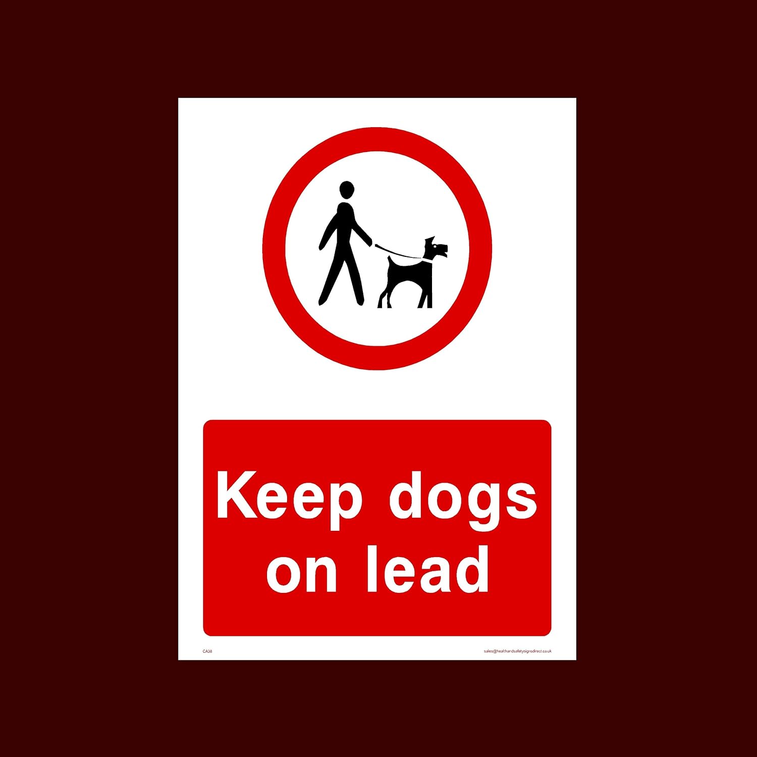Keep Dogs on Leads Plastic Sign Warning, Farm, Dogs, Agriculture