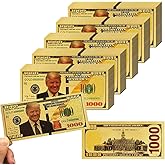 1000 Dollar 2025 USA President Bill Banknote, One Thousand 24k Gold Coated USA President Legacy Limited Edition Million Dollar Bill Great Gift for Currency Collectors and Republican (50)